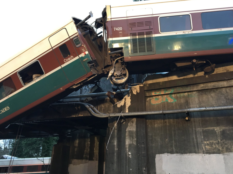 Illustration for article titled Amtrak Train Derailment Onto Highway In Tacoma Leads To Six Dead And Dozens Injured (UPDATED)